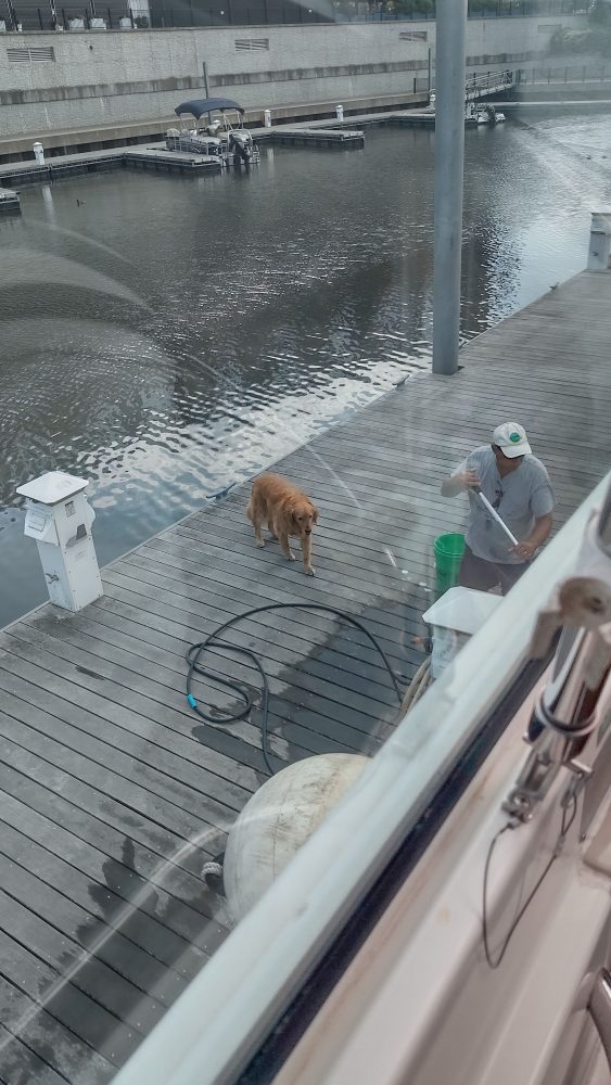 Spending the day on the boat.
